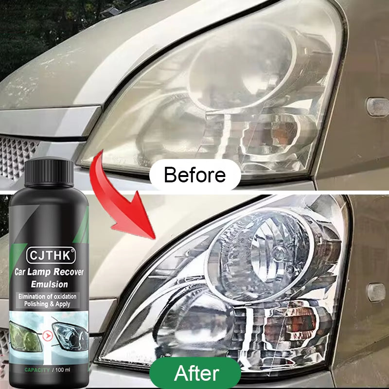 Professional Car Headlight Restoration Kit - Oxidation Removal and Scratch Repair Polishing Solution
