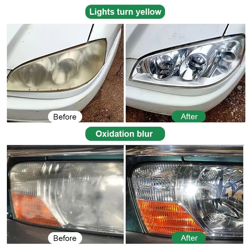 Professional Car Headlight Restoration Kit - Oxidation Removal and Scratch Repair Polishing Solution