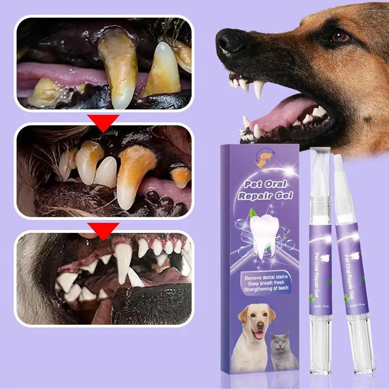 Pet Oral Repair Gel - Natural Toothpaste for Dogs and Cats, Teeth Cleaning and Breath Freshening Formula