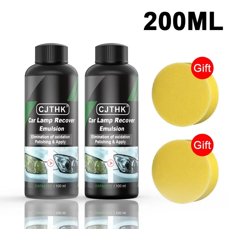 Professional Car Headlight Restoration Kit - Oxidation Removal and Scratch Repair Polishing Solution