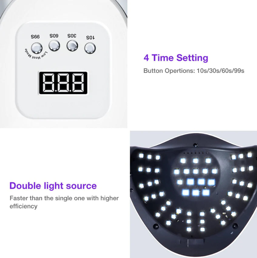220W Professional LED UV Nail Dryer and Gel Curing Machine for Electric Manicure