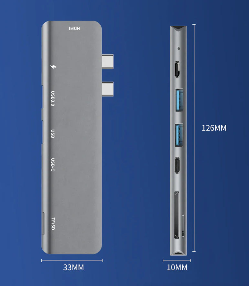 USB-C Multiport Hub with 4K HDMI Adapter and USB 3.0 for MacBook Pro/Air - USA