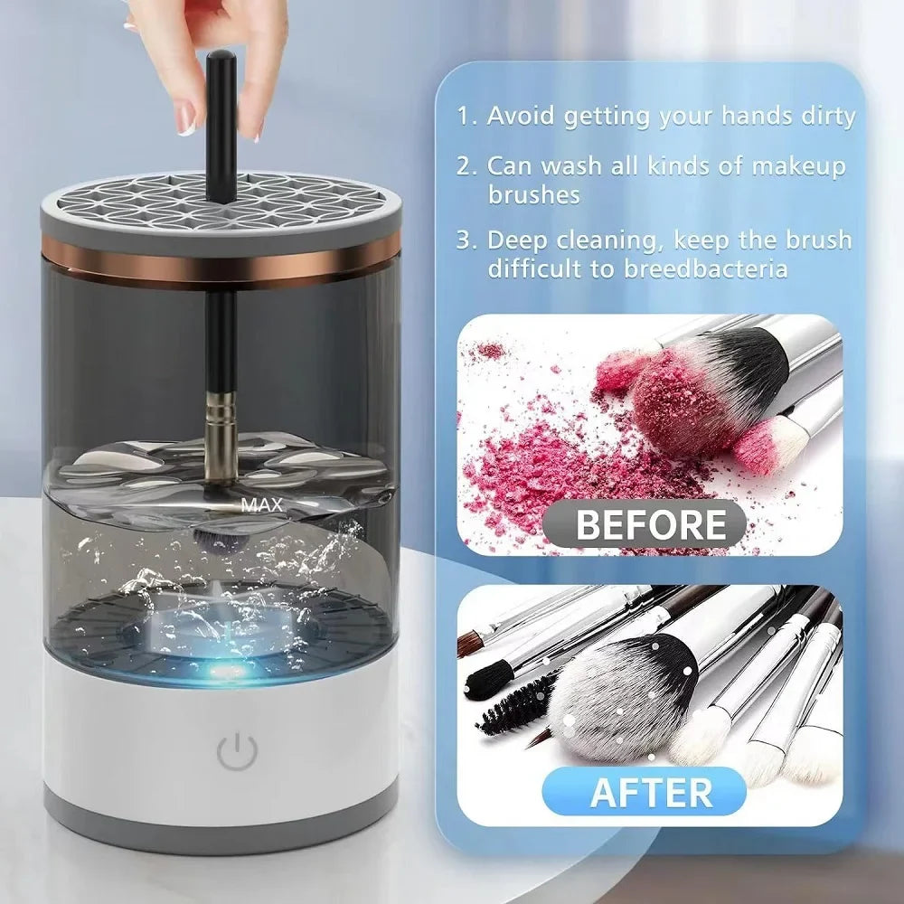 Electric Makeup Brush Cleaning Machine with Automatic Fast-Dry Function