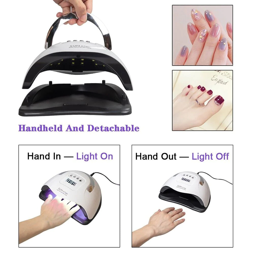 220W Professional LED UV Nail Dryer and Gel Curing Machine for Electric Manicure