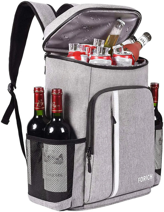 Insulated Waterproof Backpack Cooler Bag - Lightweight Soft Cooler for Men and Women, Ideal for Work, Lunch, Picnics, Camping, and Hiking, Holds Up to 30 Cans