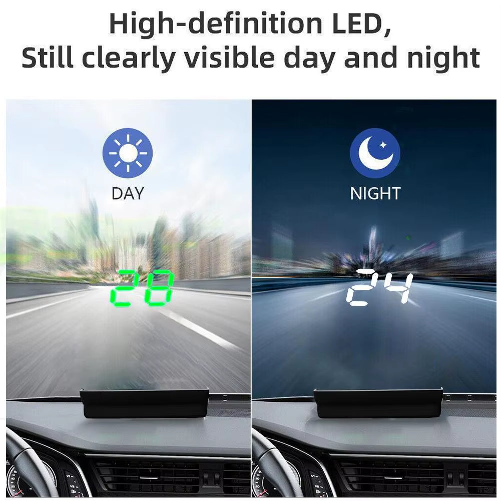 HD Digital HUD Speedometer with GPS for All Vehicles - Windshield Projector Auto Electronics Accessory