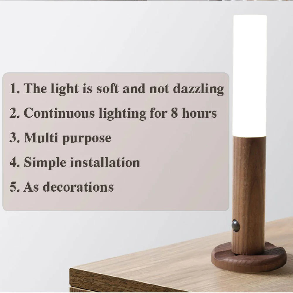 Wireless Magnetic LED Night Light with PIR Motion Sensor for Corridors and Cabinets