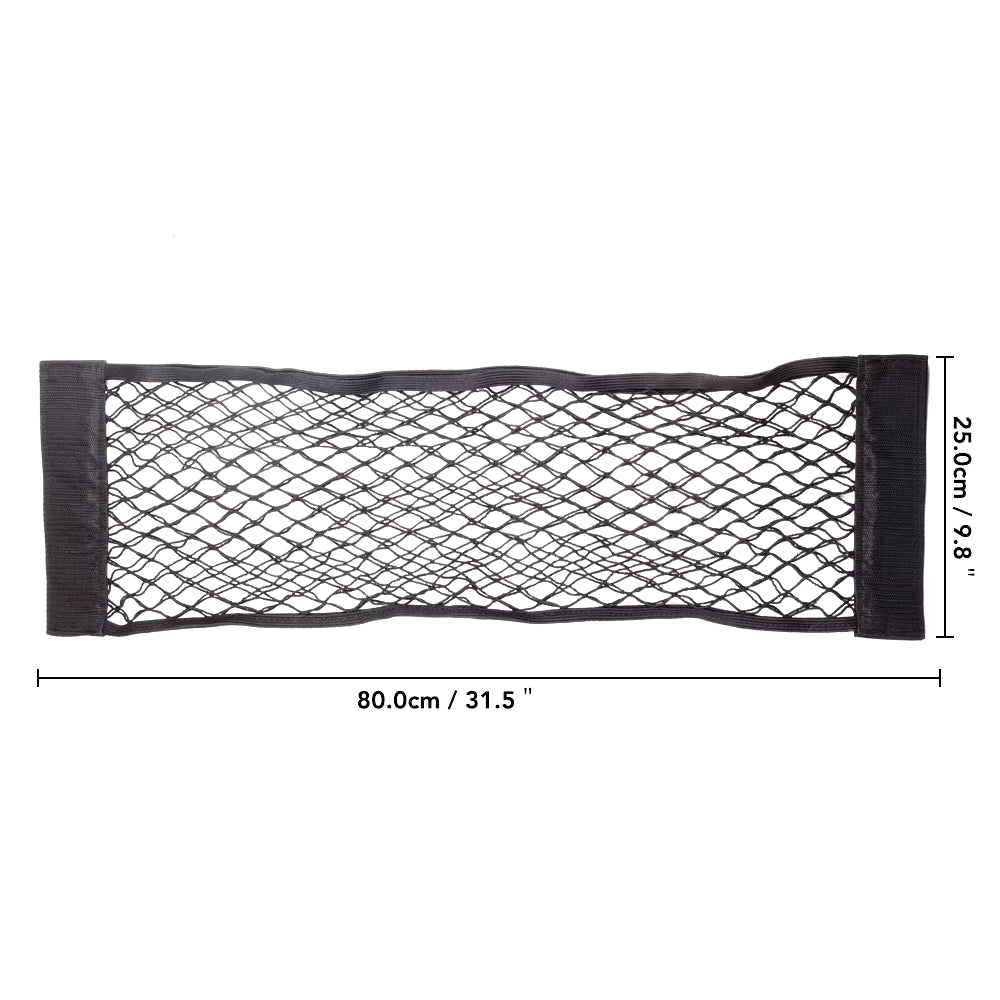 Universal Car Back Seat Elastic Mesh Storage Organizer with Magic Sticker Pocket Net
