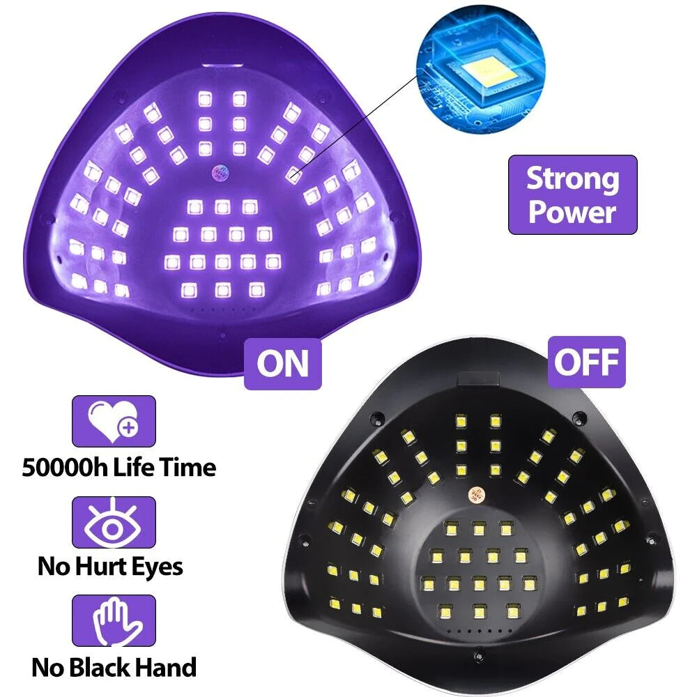 220W Professional LED UV Nail Dryer and Gel Curing Machine for Electric Manicure