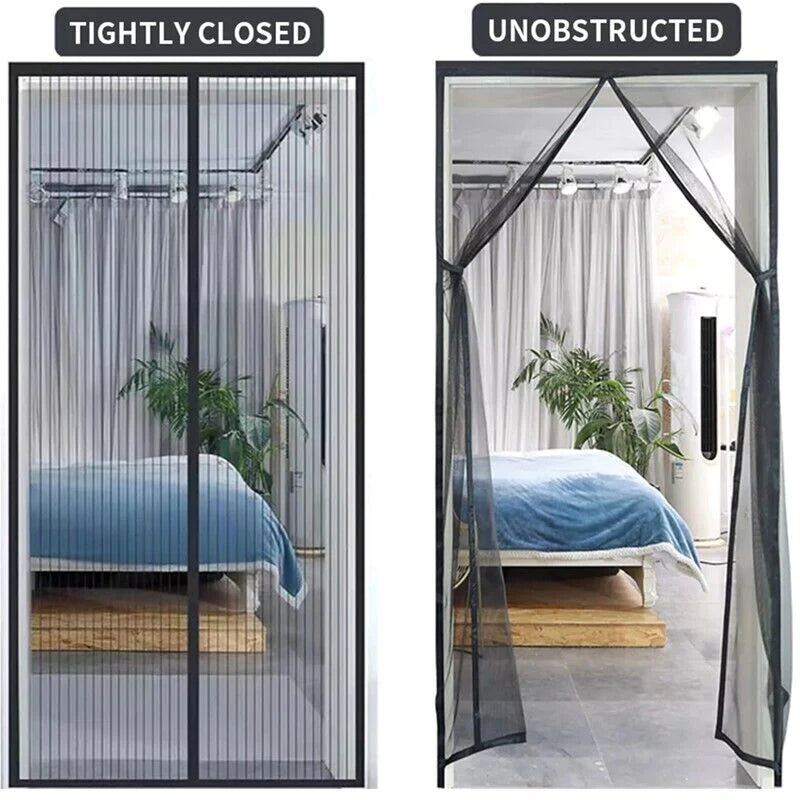 Premium Magnetic Screen Door Mesh Curtain - Heavy-Duty Mosquito Net for Hands-Free Access