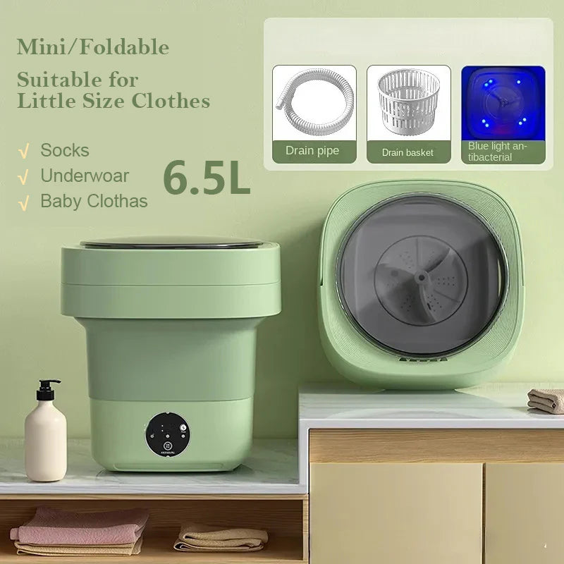 Portable Mini Washing Machine for Socks, Underwear, and Panties - High Capacity with Spinning Dry Function in Three Models