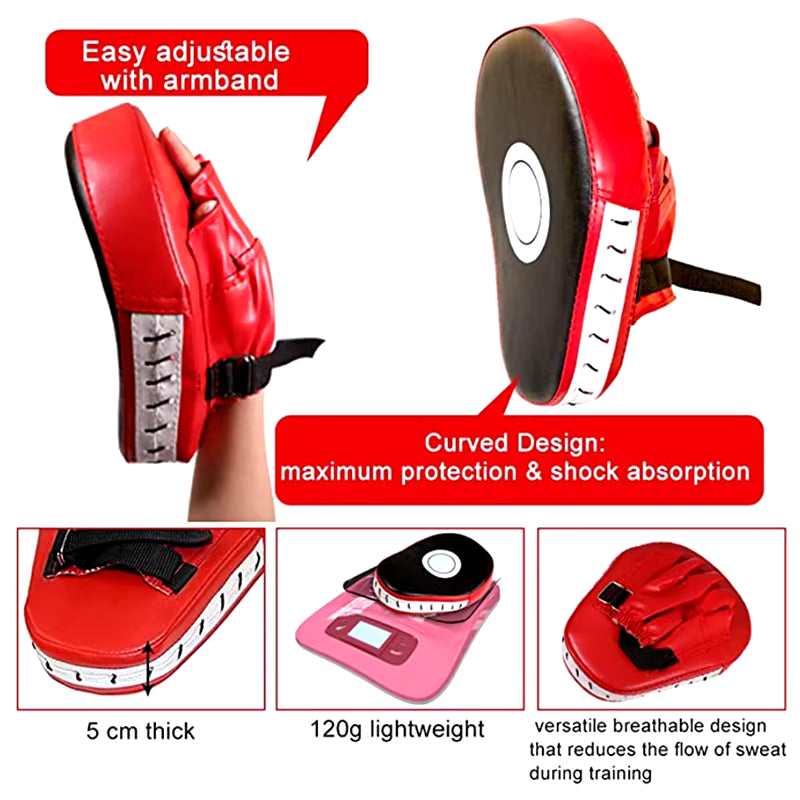 Curved Boxing Target Pad - Versatile Training Glove for Taekwondo, Muay Thai, and Mixed Martial Arts