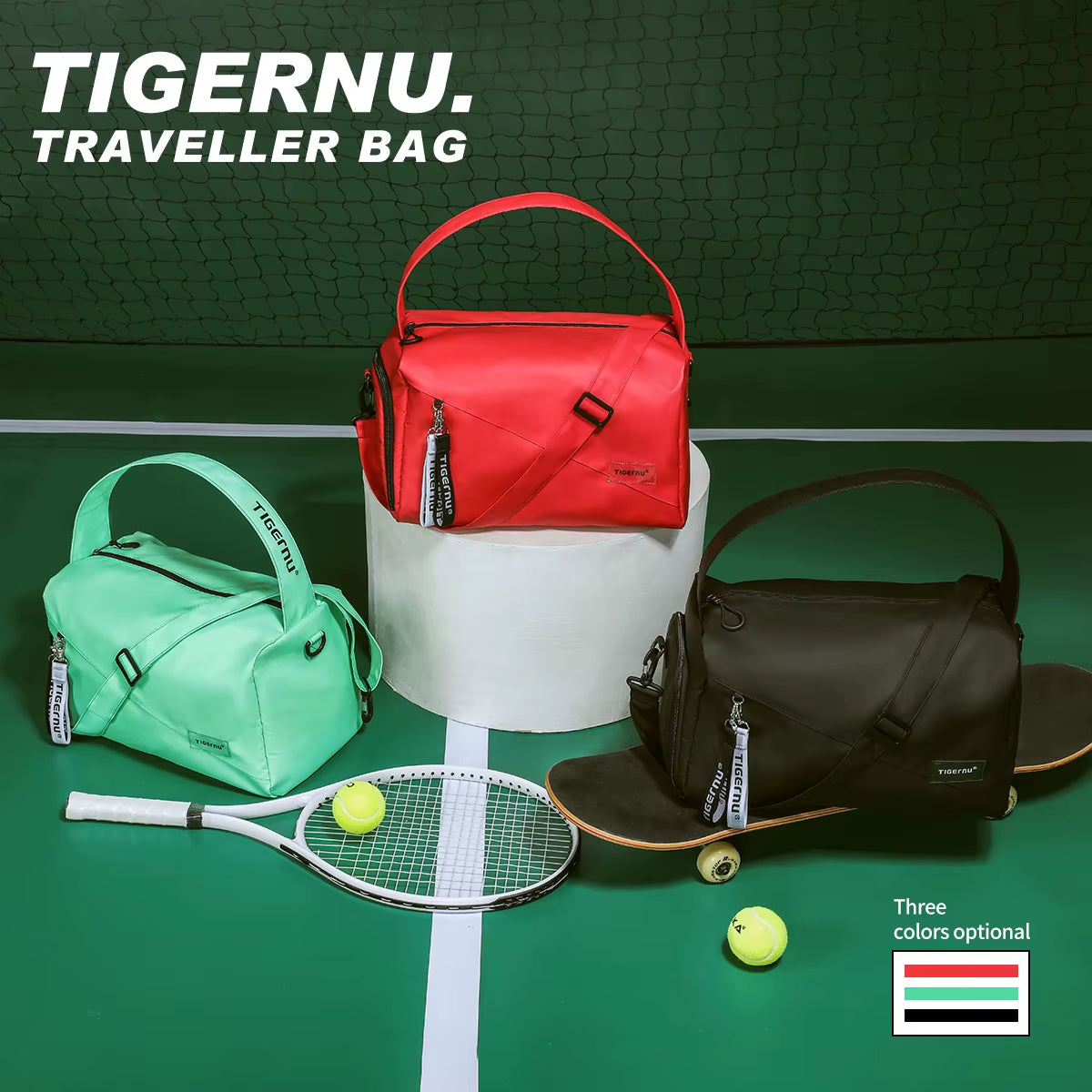 Women's Lightweight Sports Gym Bag with Shoe Compartment - Travel Duffel Handbag for Fitness and Short Trips