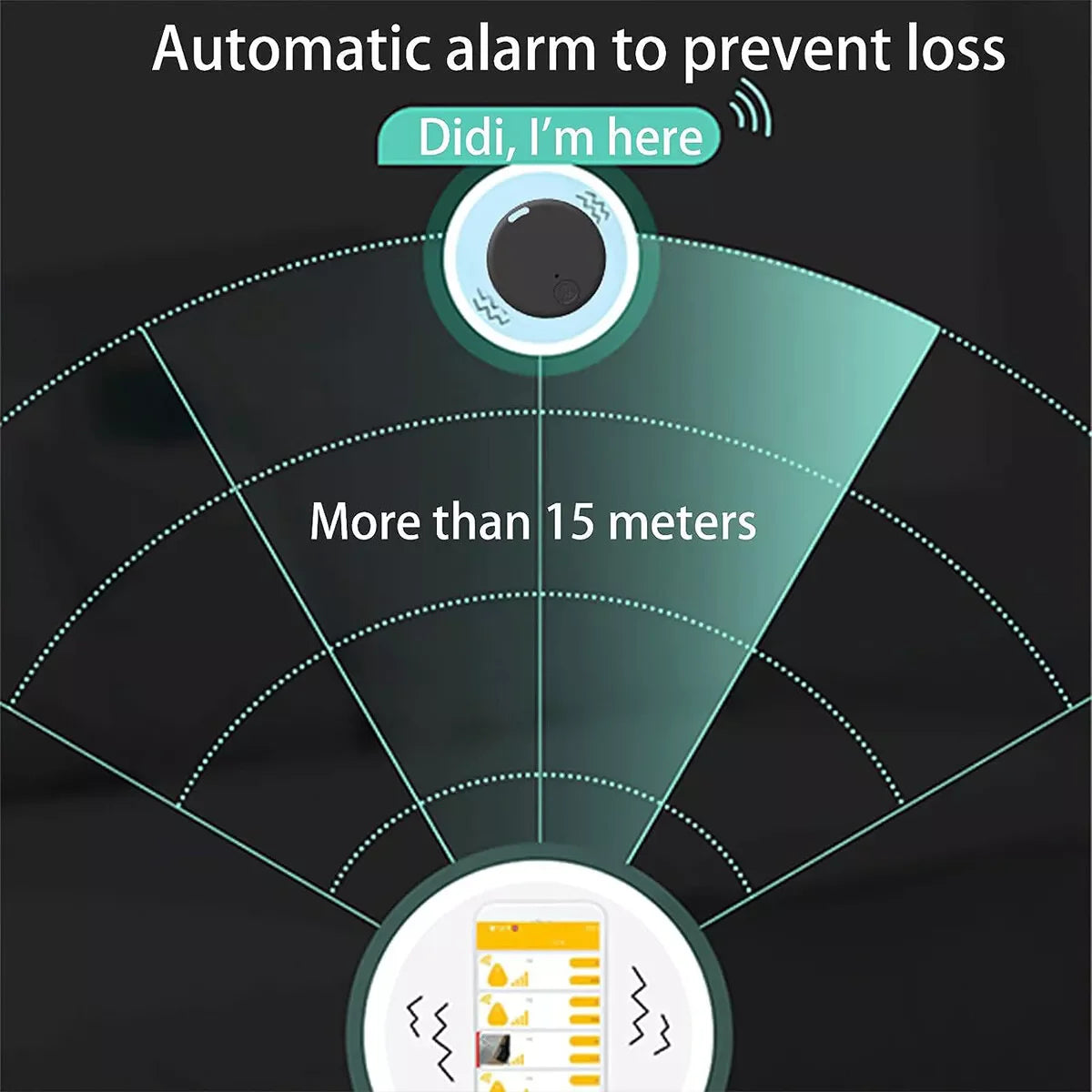 Bluetooth Mini GPS Tracking Key Tag for Children and Pets