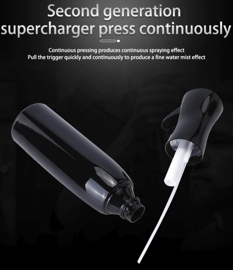 Continuous Mist Hair Spray Bottle for Barbers and Salon Use, Ideal for Plant Care