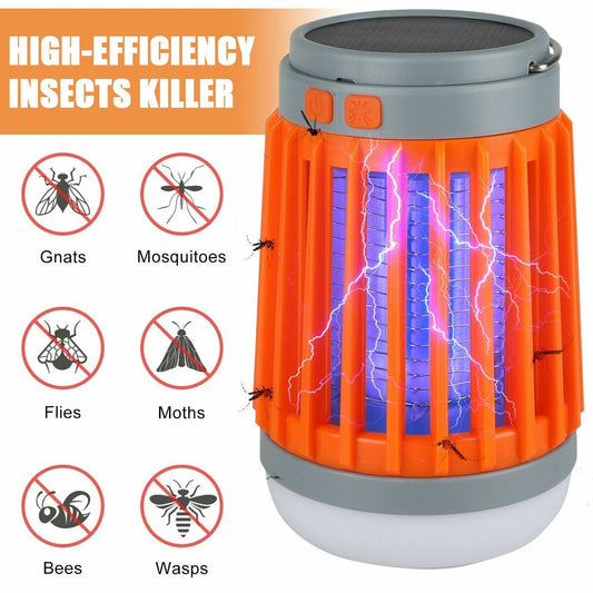 Solar-Powered USB Insect Zapper and Pest Control Lamp