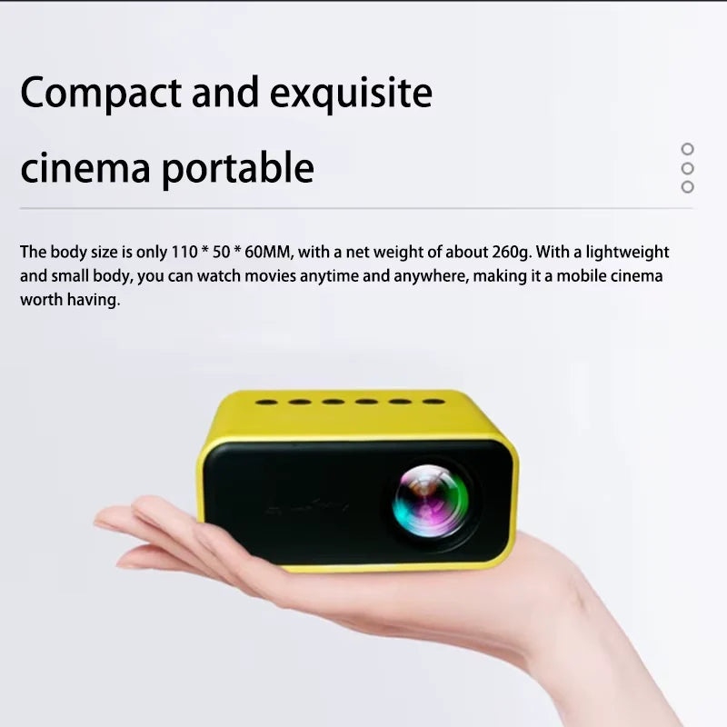 Xiaomi Mini Portable Projector - 8K HD Indoor Entertainment and Gaming Theater for Children