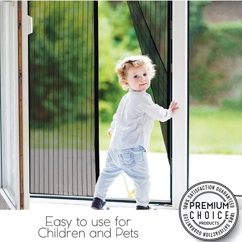 Premium Magnetic Screen Door Mesh Curtain - Heavy-Duty Mosquito Net for Hands-Free Access