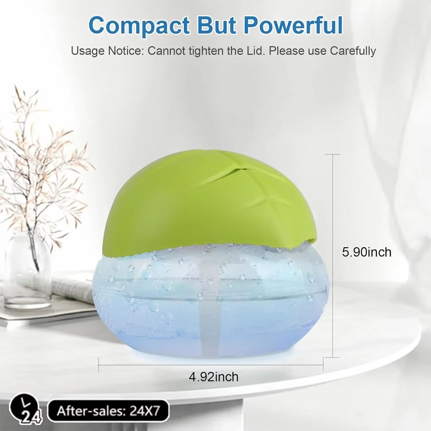 Water-Based Air Purifier and Revitalizer with LED Color-Changing Lights for Enhanced Room Freshness (Black)