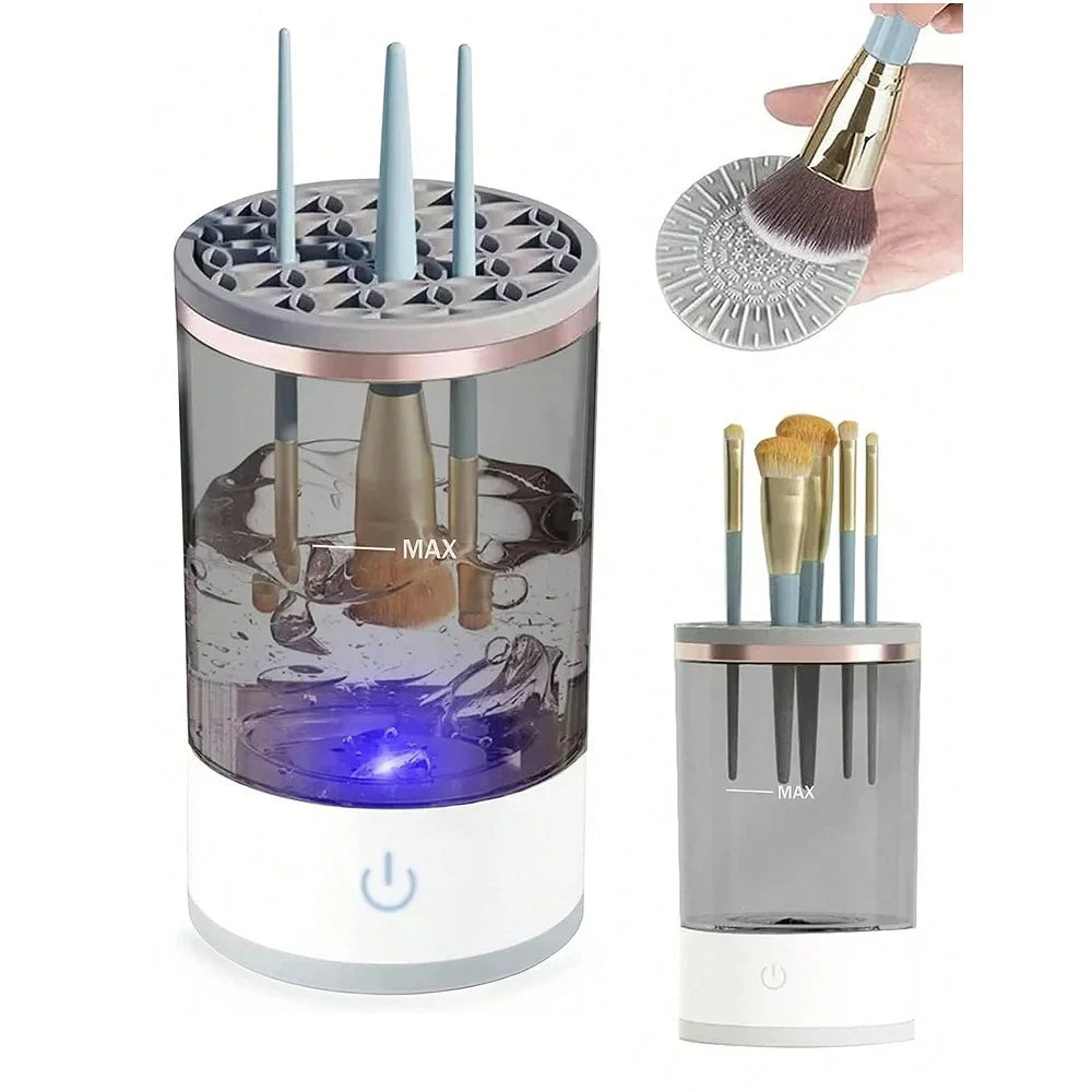Electric Makeup Brush Cleaning Machine with Automatic Fast-Dry Function