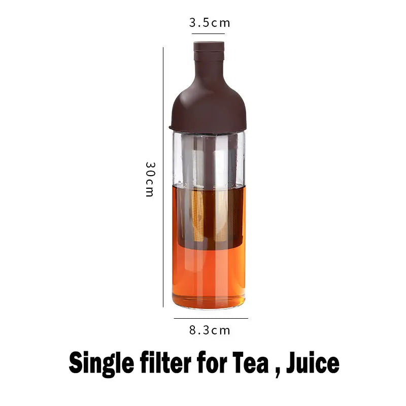 1000ML Glass Cold Brew Coffee Maker Coffee Pots Cafe Maker Coffe Filter Juice Tea Teapot Kettle Coffeepots Handmade for Home