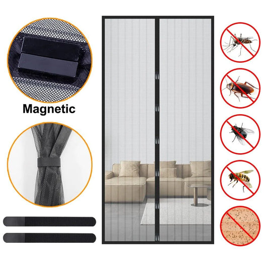 Premium Magnetic Screen Door Mesh Curtain - Heavy-Duty Mosquito Net for Hands-Free Access