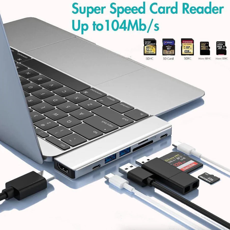 USB-C Multiport Hub with 4K HDMI Adapter and USB 3.0 for MacBook Pro/Air - USA