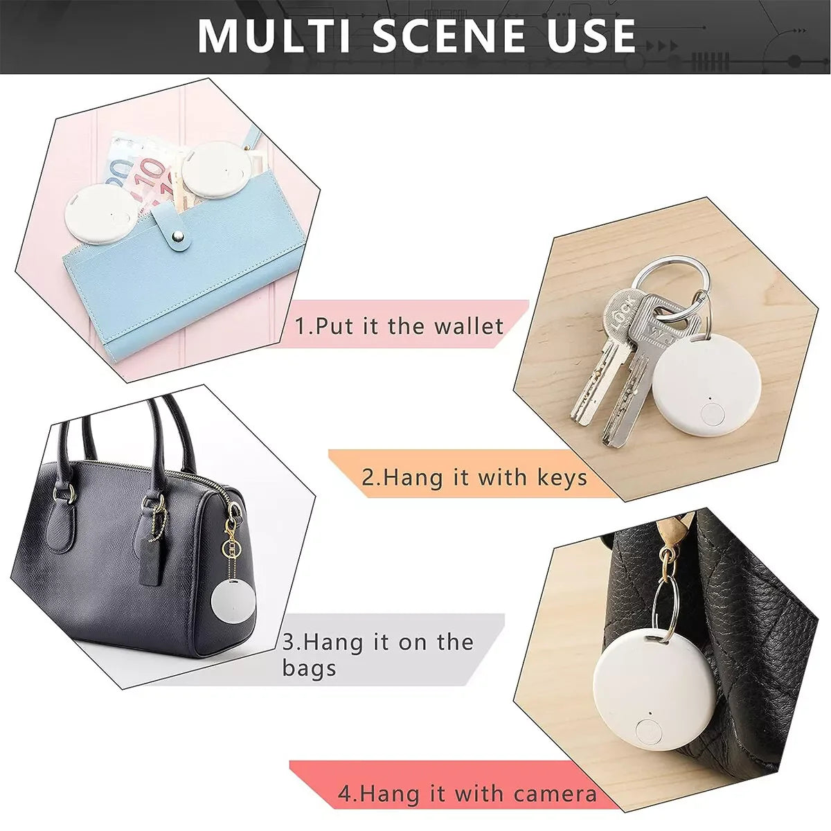 Bluetooth Mini GPS Tracking Key Tag for Children and Pets