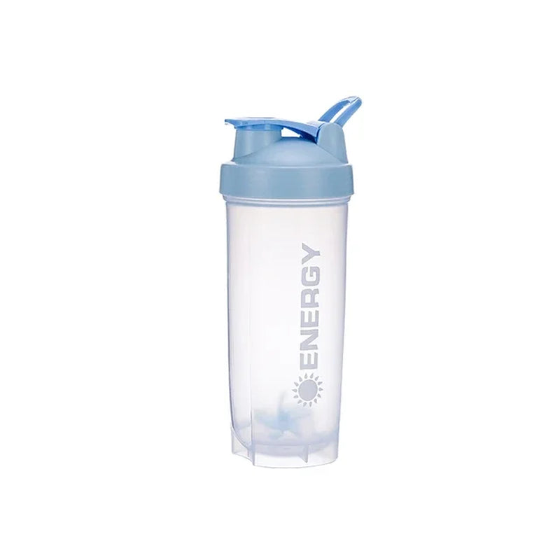 500/700ml Sports Water Bottle and Protein Shaker - Portable Juice Cup with Powder Case, Leak-Proof Travel Mug