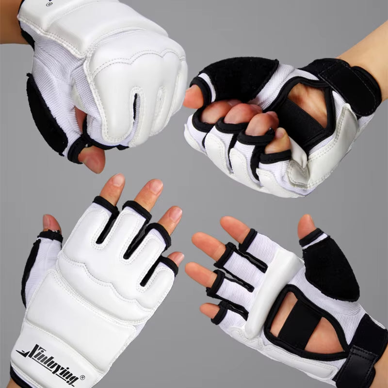 Professional Half-Finger Boxing Gloves for Adults and Kids - Ideal for MMA, Sanda, Karate, Muay Thai, Fitness, and Taekwondo Training