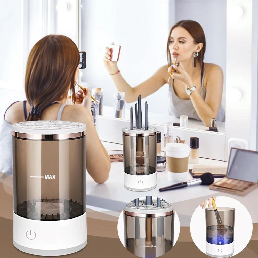 Electric Makeup Brush Cleaning Machine with Automatic Fast-Dry Function