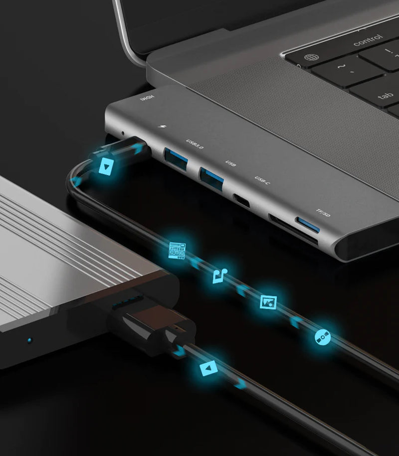 USB-C Multiport Hub with 4K HDMI Adapter and USB 3.0 for MacBook Pro/Air - USA