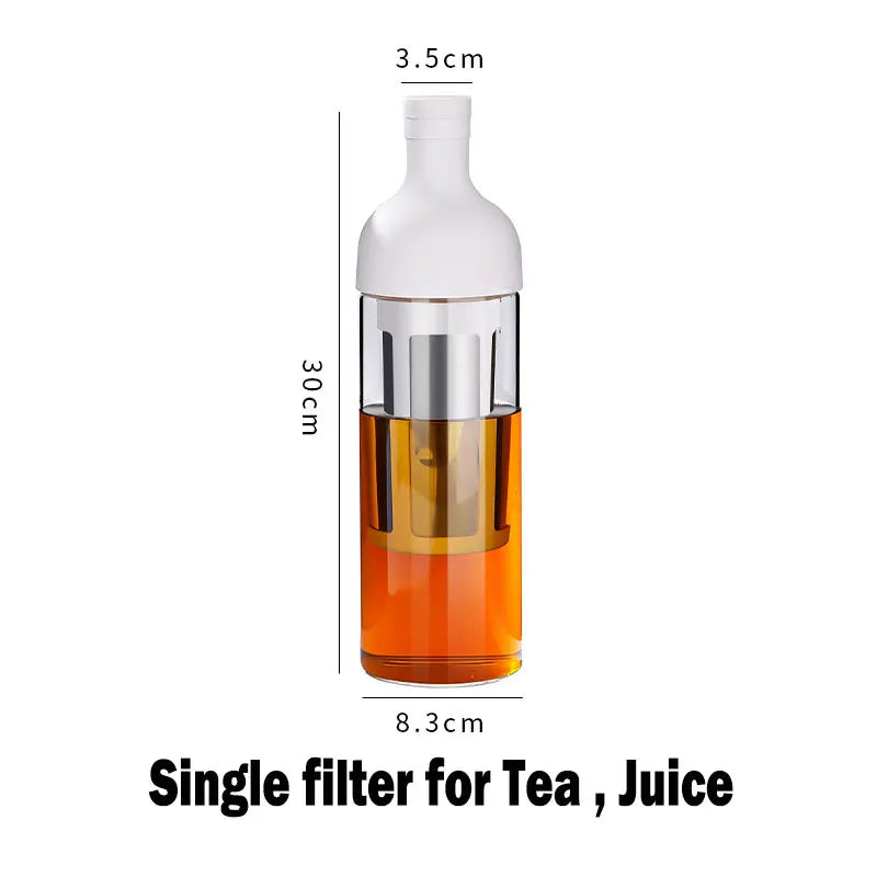 1000ML Glass Cold Brew Coffee Maker Coffee Pots Cafe Maker Coffe Filter Juice Tea Teapot Kettle Coffeepots Handmade for Home