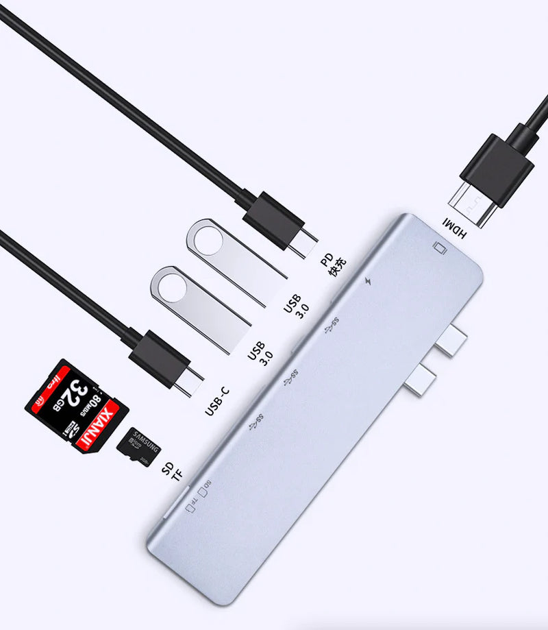 USB-C Multiport Hub with 4K HDMI Adapter and USB 3.0 for MacBook Pro/Air - USA