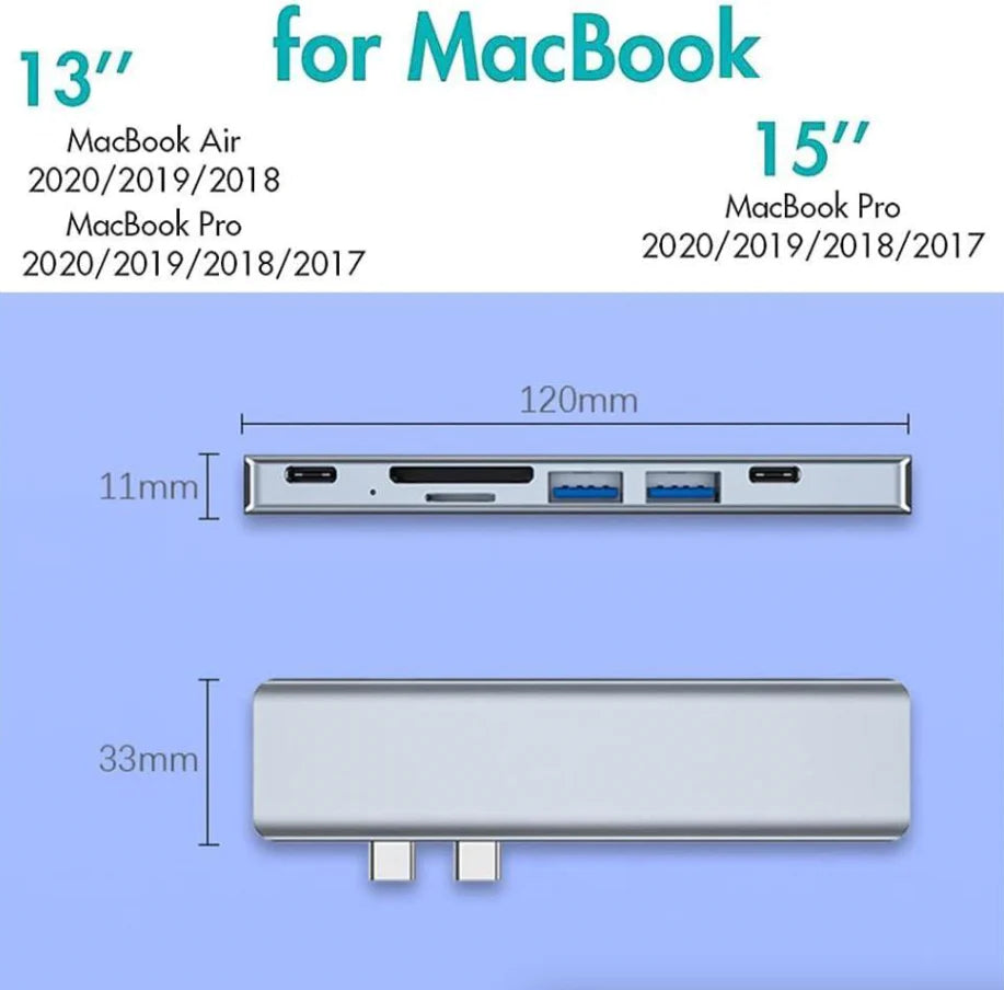 USB-C Multiport Hub with 4K HDMI Adapter and USB 3.0 for MacBook Pro/Air - USA