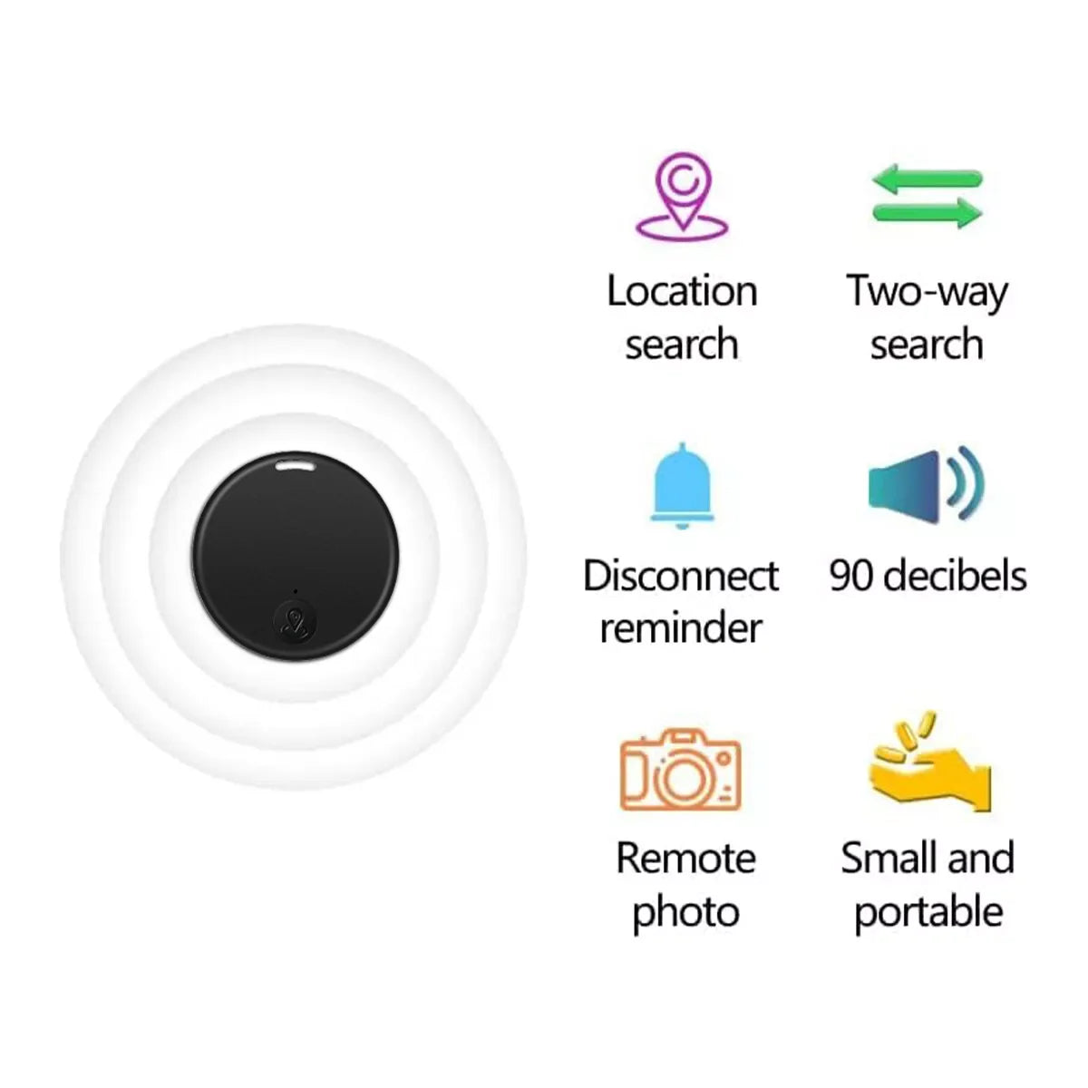 Bluetooth Mini GPS Tracking Key Tag for Children and Pets