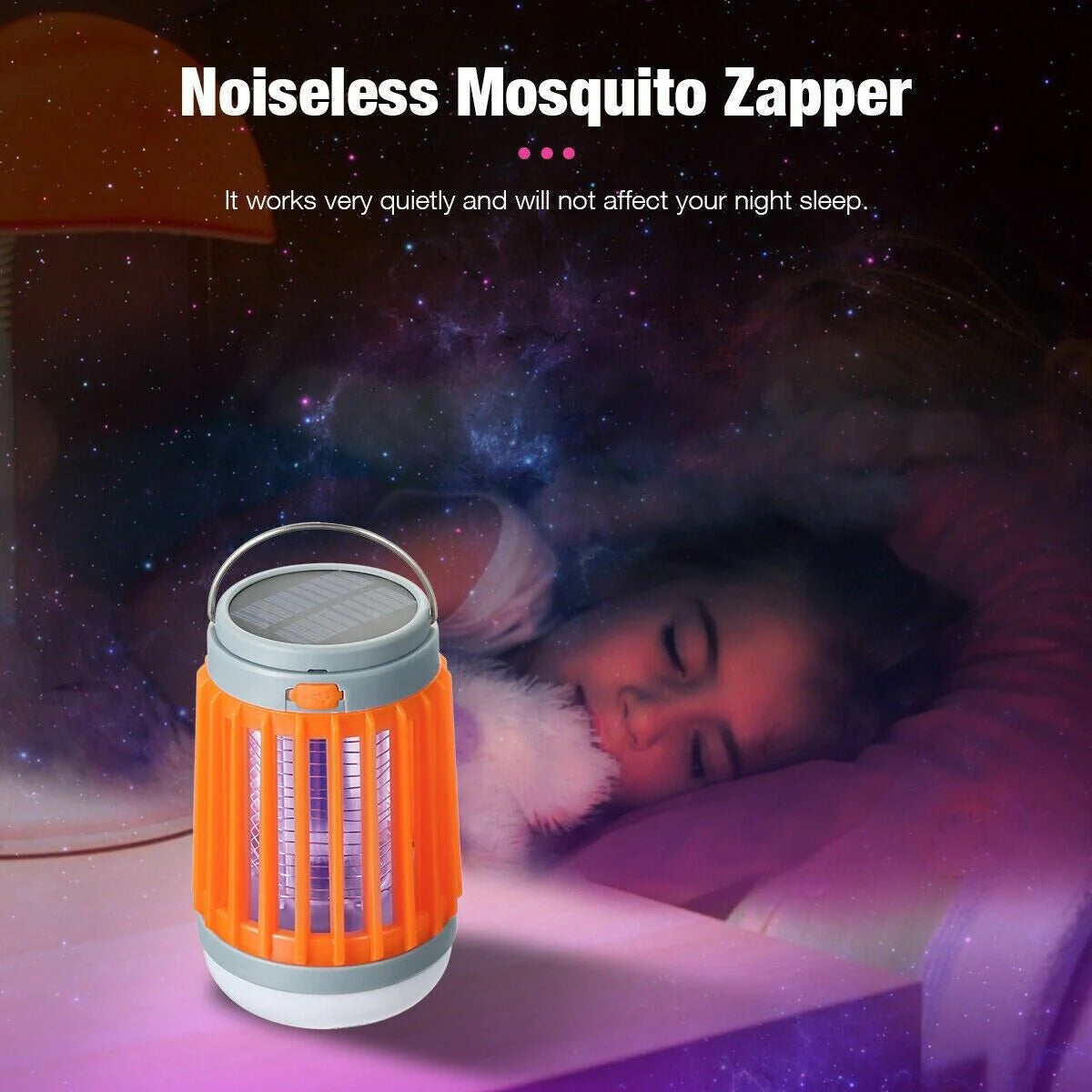 Solar-Powered USB Insect Zapper and Pest Control Lamp