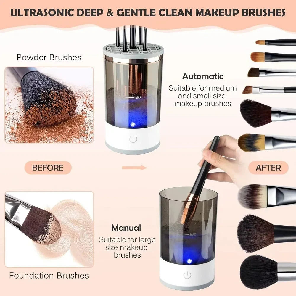 Electric Makeup Brush Cleaning Machine with Automatic Fast-Dry Function