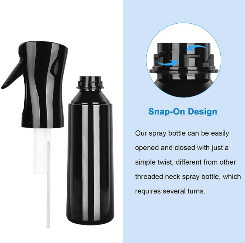 Continuous Mist Hair Spray Bottle for Barbers and Salon Use, Ideal for Plant Care