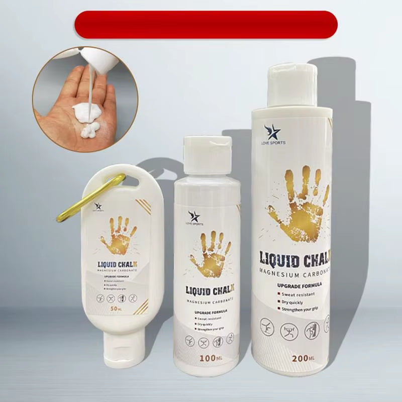 Liquid Chalk Magnesium Powder for Enhanced Grip in Weight Lifting and Climbing - Available in 100ml and 200ml
