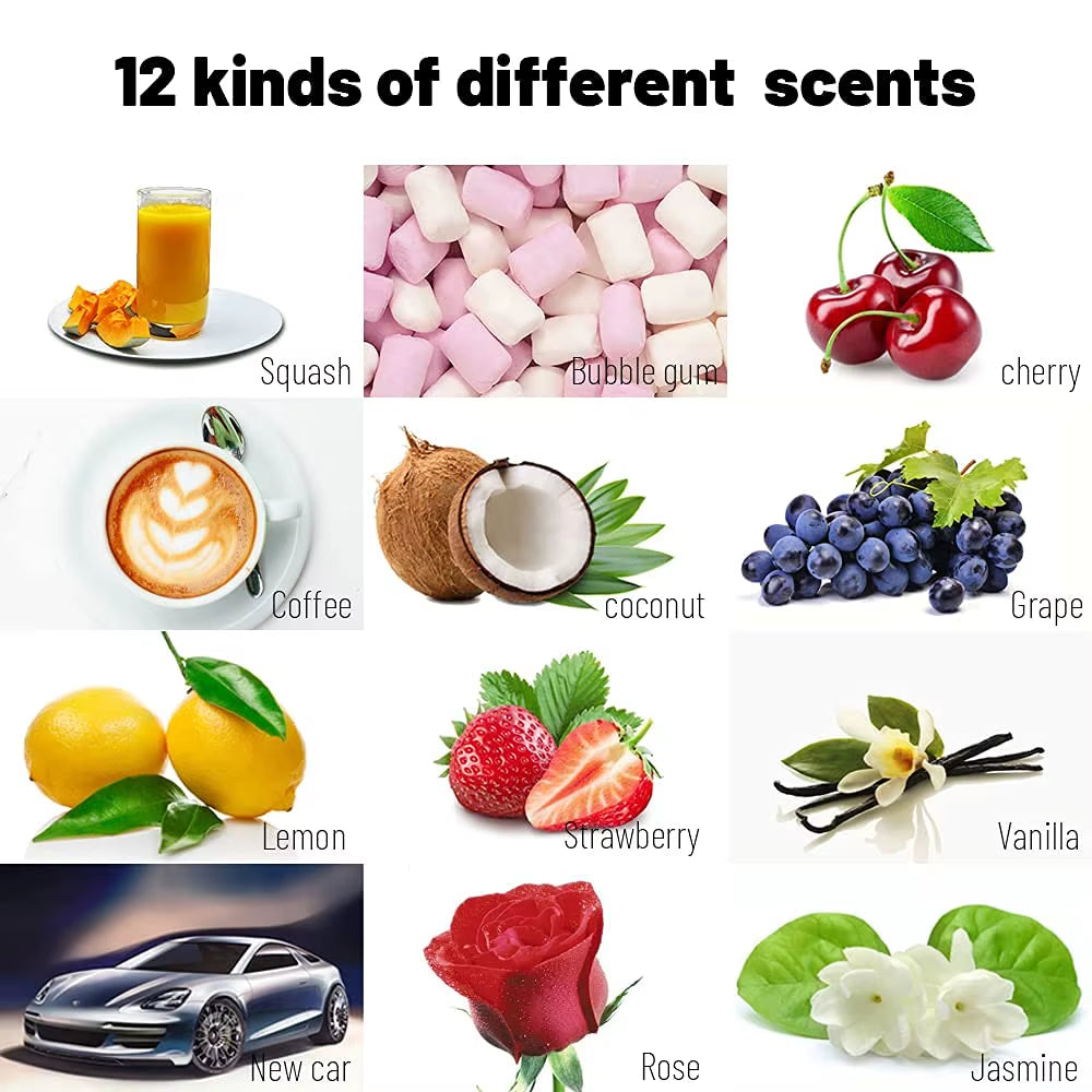 Car Air Freshener Bubble Gum Scent Organic Cans Odor Eliminator Essential Long-Lasting,Strong Fragrance for Home Closet