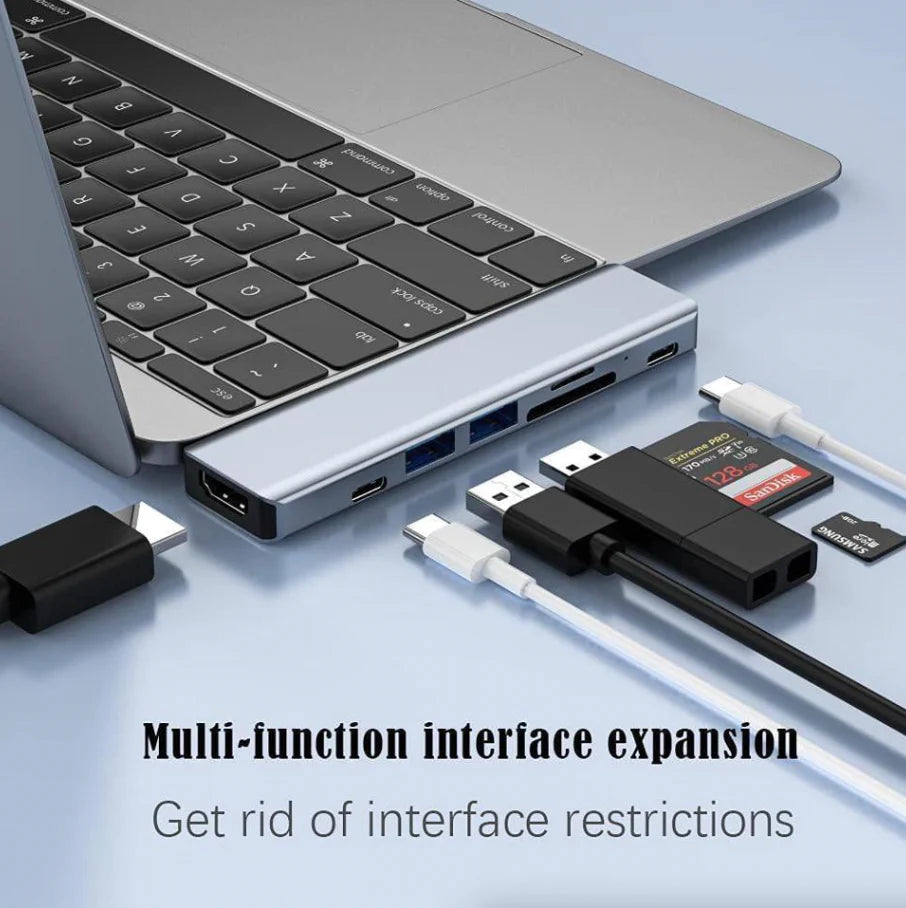 USB-C Multiport Hub with 4K HDMI Adapter and USB 3.0 for MacBook Pro/Air - USA