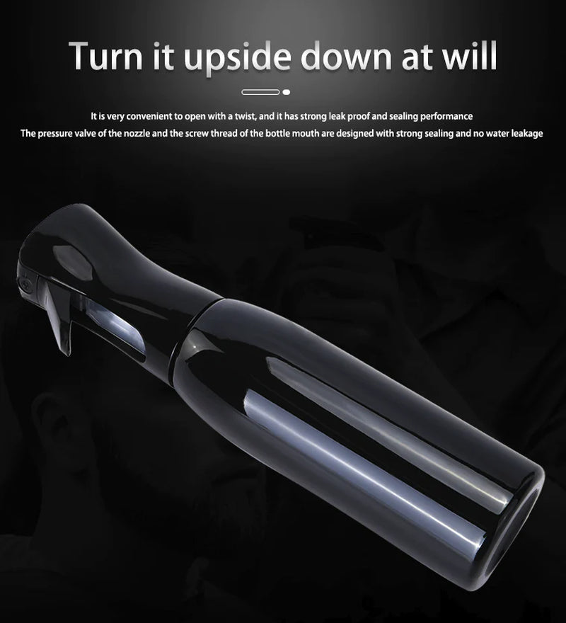 Continuous Mist Hair Spray Bottle for Barbers and Salon Use, Ideal for Plant Care