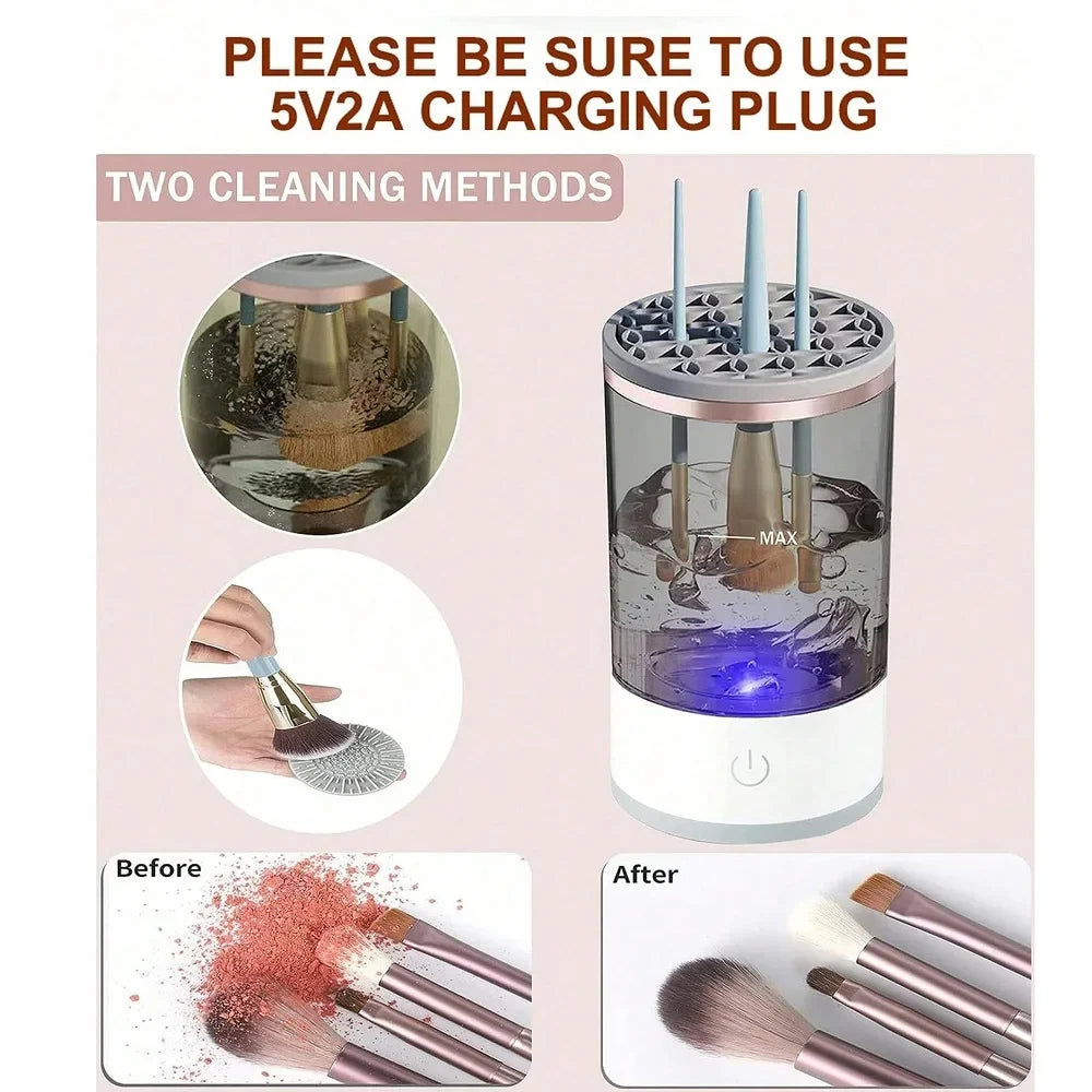 Electric Makeup Brush Cleaning Machine with Automatic Fast-Dry Function