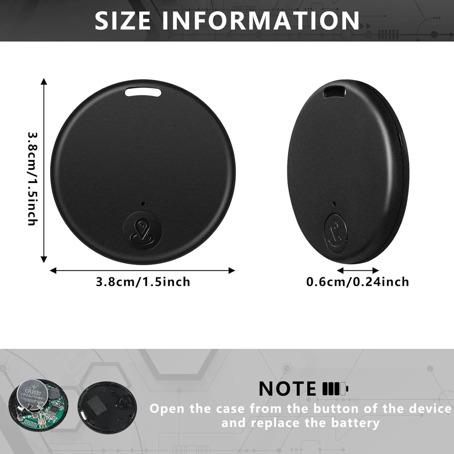 Bluetooth Mini GPS Tracking Key Tag for Children and Pets