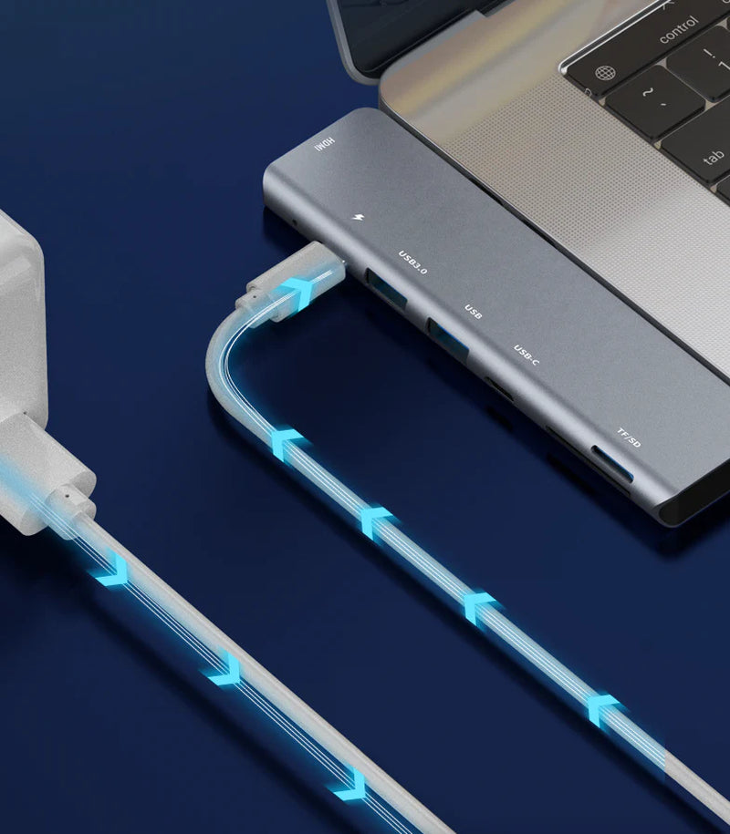 USB-C Multiport Hub with 4K HDMI Adapter and USB 3.0 for MacBook Pro/Air - USA