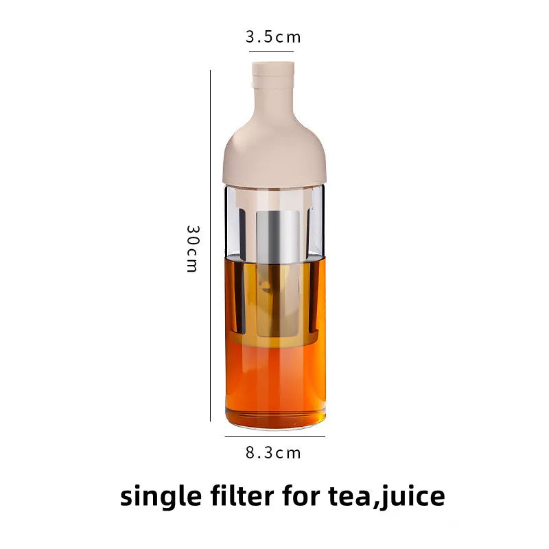 1000ML Glass Cold Brew Coffee Maker Coffee Pots Cafe Maker Coffe Filter Juice Tea Teapot Kettle Coffeepots Handmade for Home