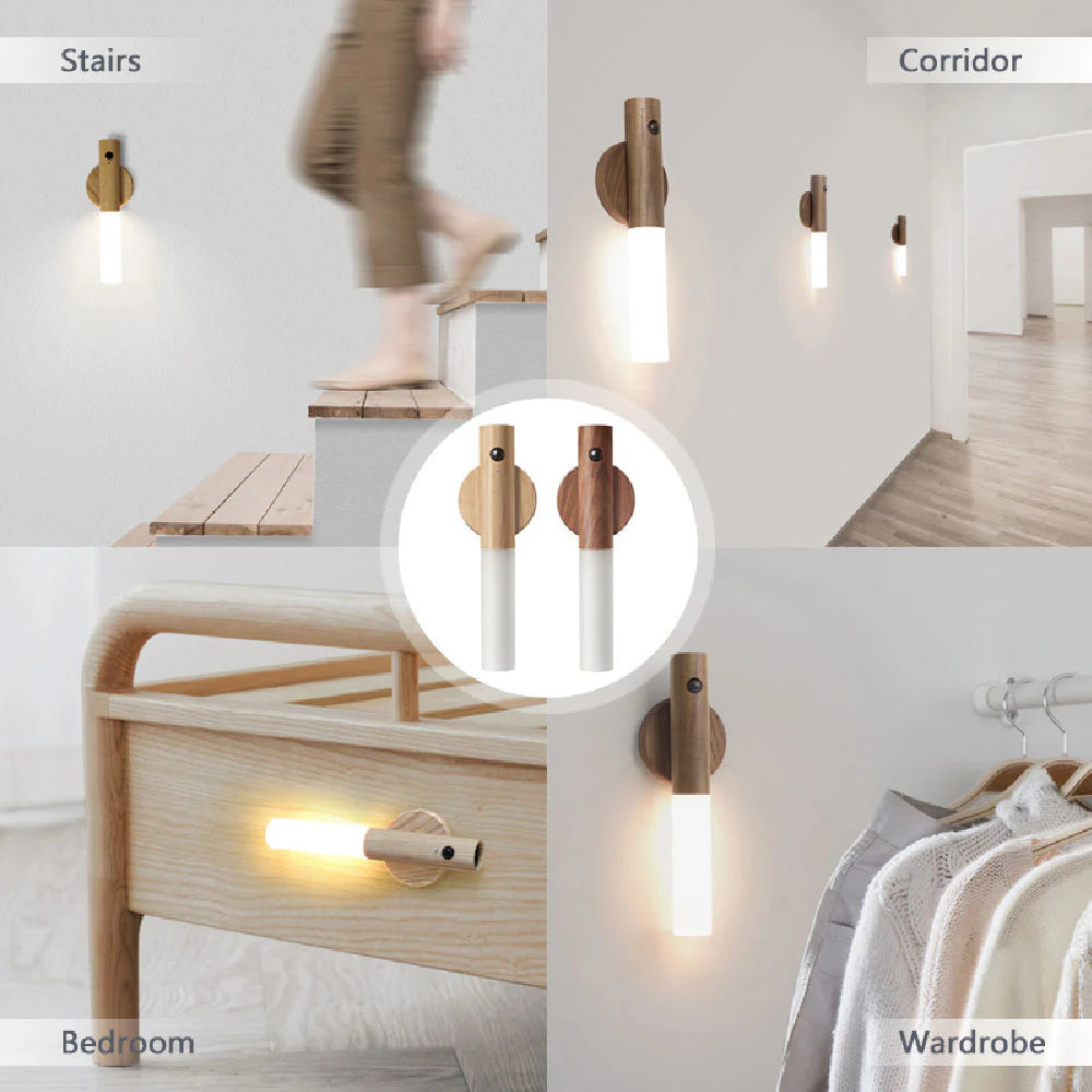 Wireless Magnetic LED Night Light with PIR Motion Sensor for Corridors and Cabinets