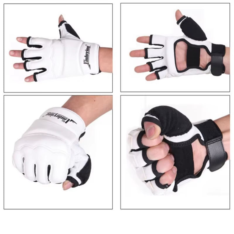 Professional Half-Finger Boxing Gloves for Adults and Kids - Ideal for MMA, Sanda, Karate, Muay Thai, Fitness, and Taekwondo Training