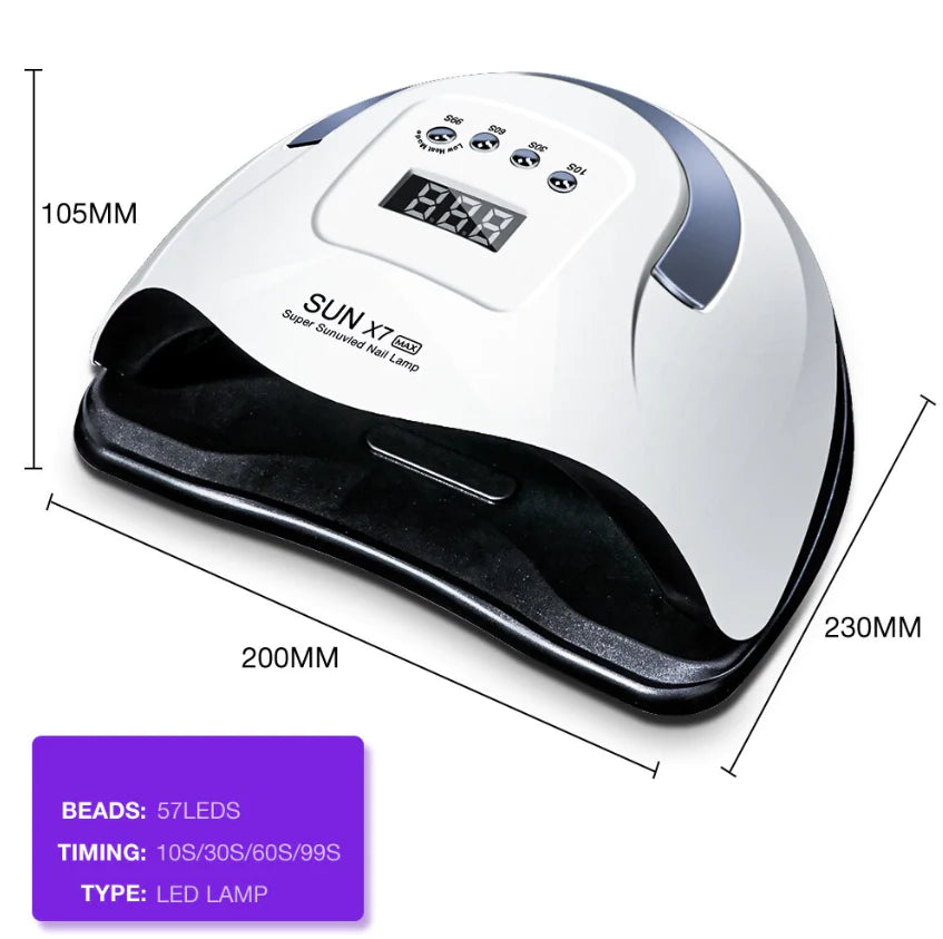220W Professional LED UV Nail Dryer and Gel Curing Machine for Electric Manicure